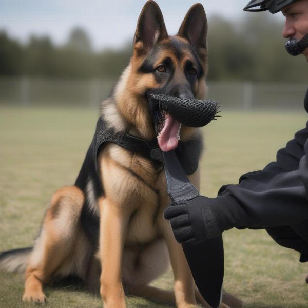 Dog bite sleeve training