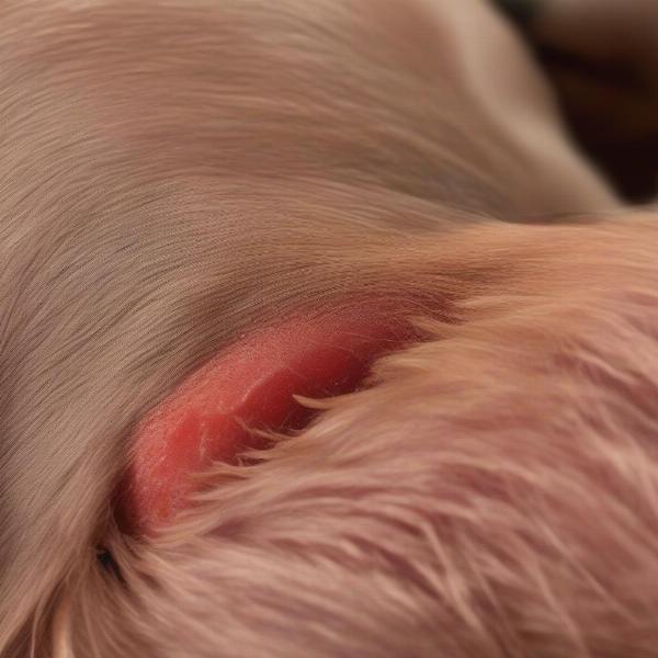 Dog Biting Tail Due to Parasites