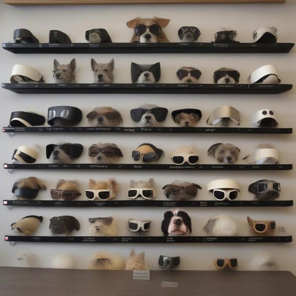 Dog blinders in different sizes