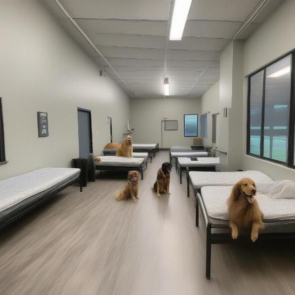 Clean dog boarding facility in Augusta, Maine