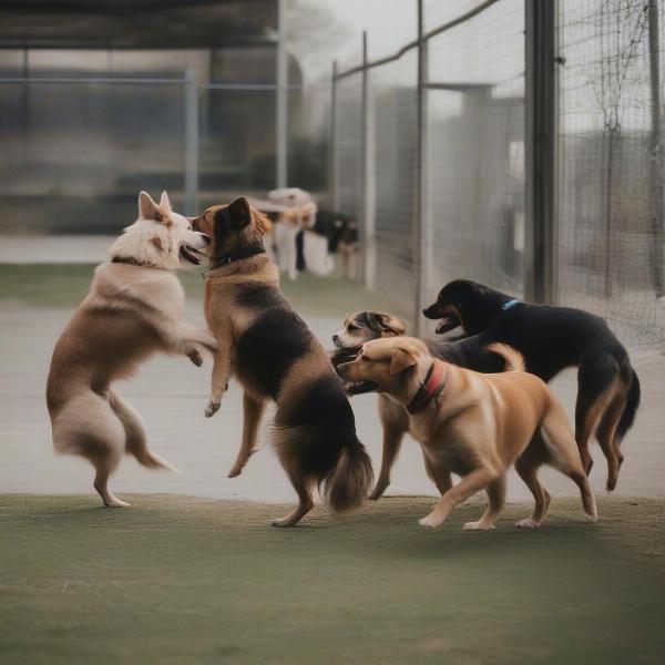 Dog Playtime at Colchester Boarding Facility