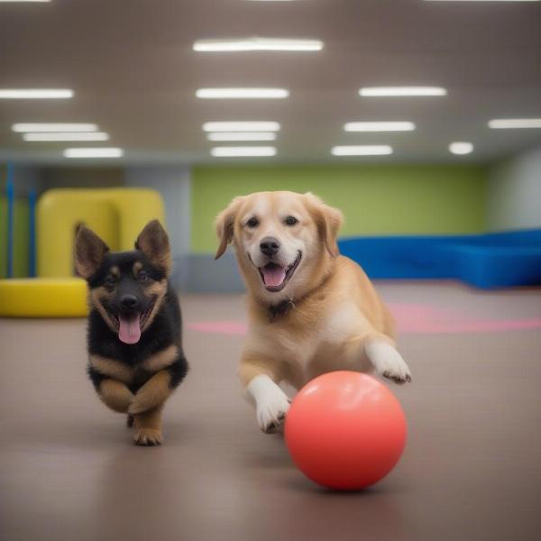 Dog Boarding Playtime in Loveland CO