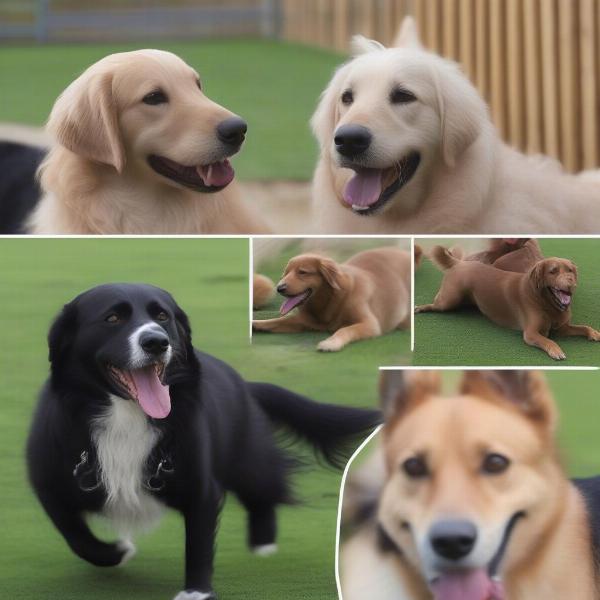 Happy dogs enjoying their stay at a Mt Pleasant dog boarding facility