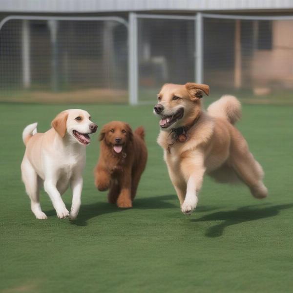 Dog Playtime at Northampton Boarding Facility