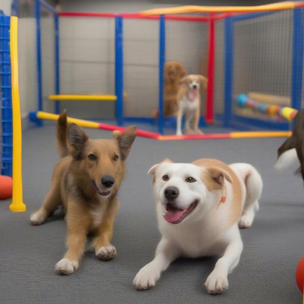 Dog Playtime at a Yonkers Boarding Facility