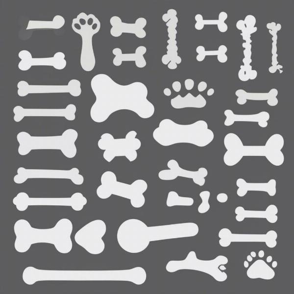 Various Dog Bone Stencils