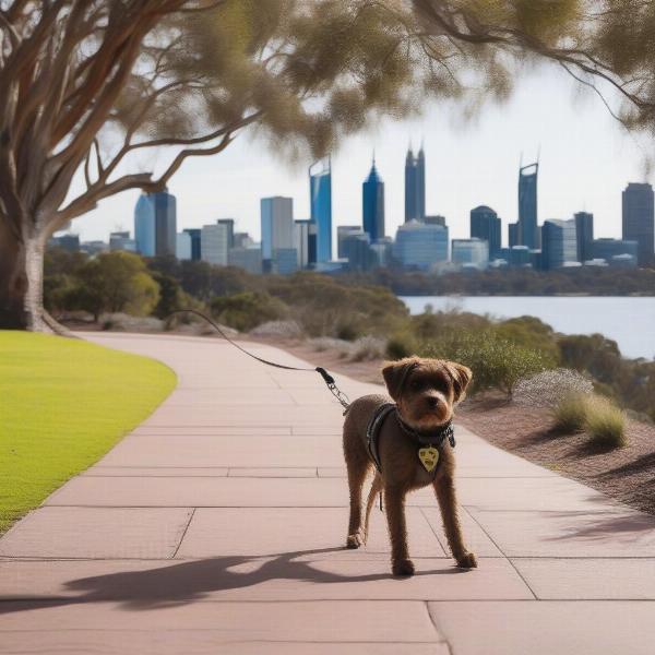 Dog Exploring Kings Park, Perth