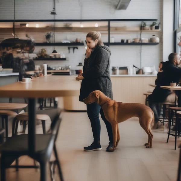 Dog etiquette at a Toronto dog cafe