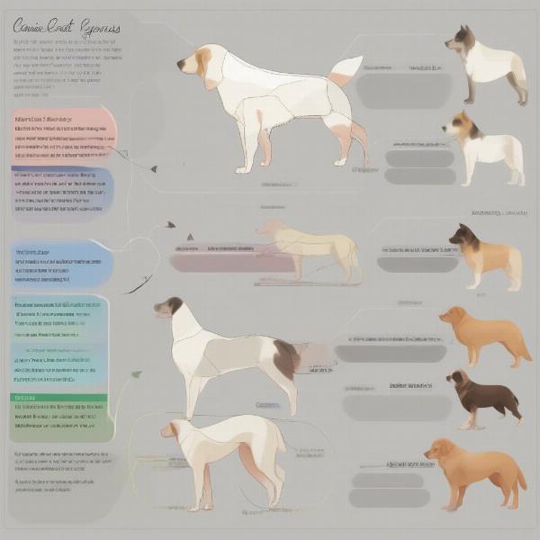 Illustration of dog coat genetics