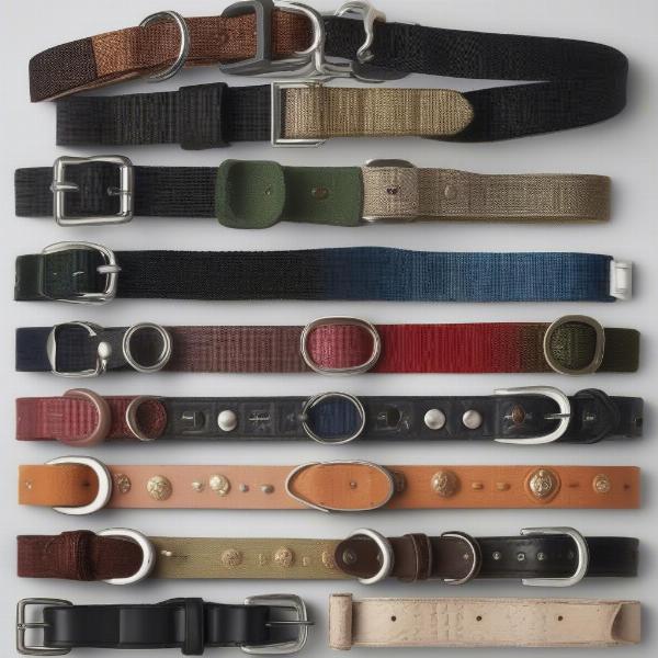 Various Dog Collar Materials