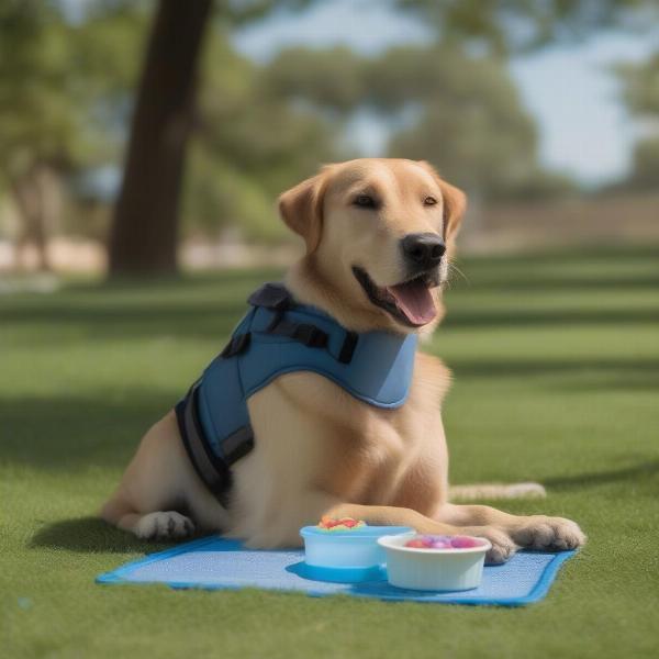 Dog Cooling Alternatives: Cooling mats, vests, shade, water, and frozen treats.