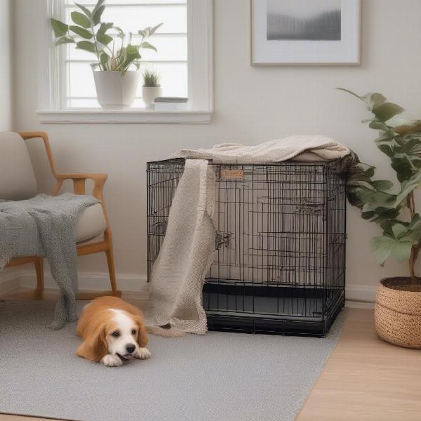 Dog Crate Setup: Comfort and Enrichment