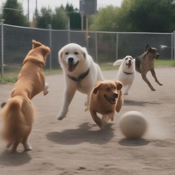 Dogs Playing at Daycare in Ajax