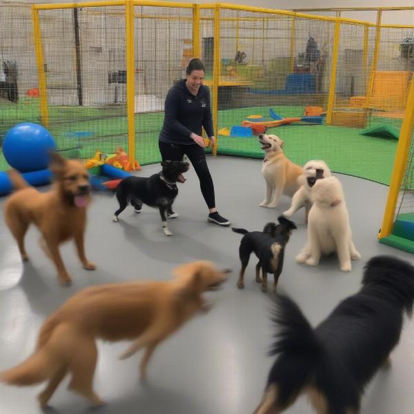 Dogs Enjoying Playtime at Mount Pleasant Dog Daycare