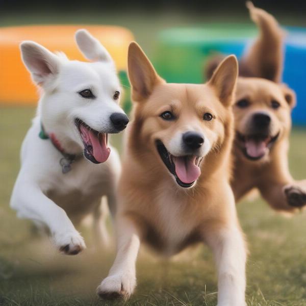 Dogs Playing Together at Noblesville Dog Daycare