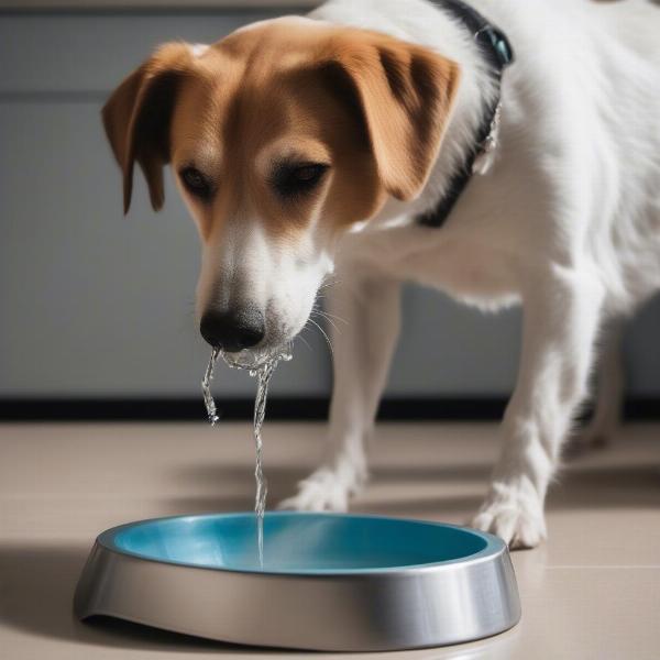 Dog Drinking Water