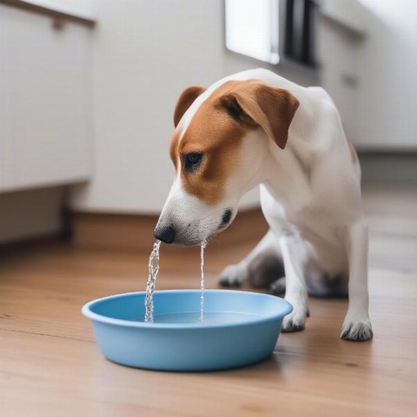 Dog Drinking Water