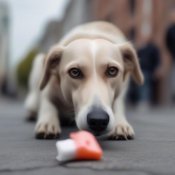 Dog Eating Chewing Gum