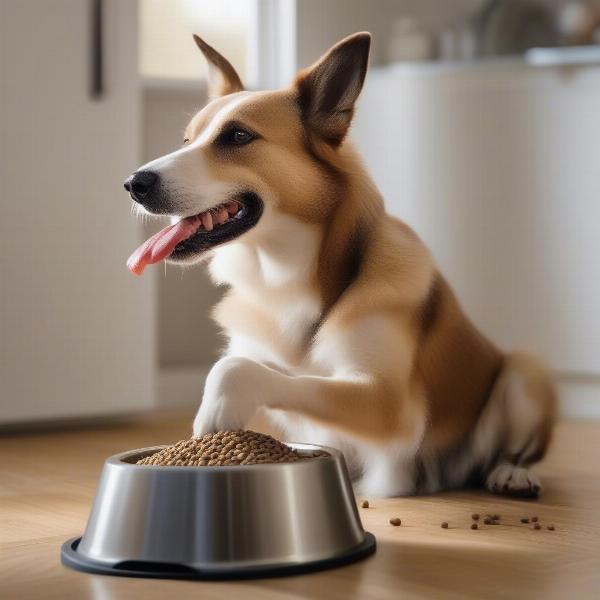 Dog Enjoying Go Native Dog Food