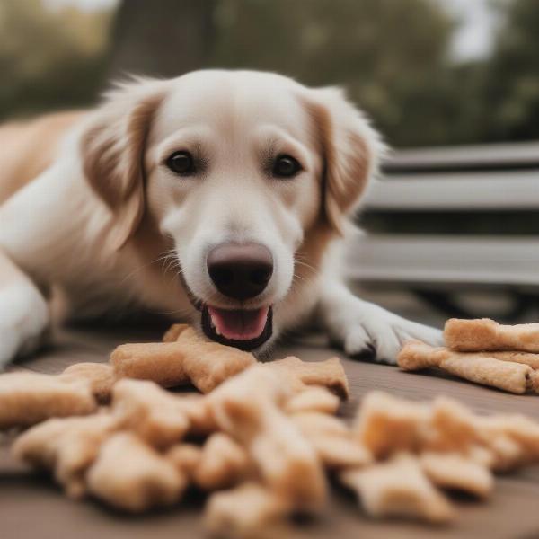 Dog Eating Healthy Treats