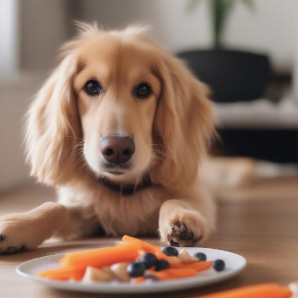 Dog Eating Healthy Treats