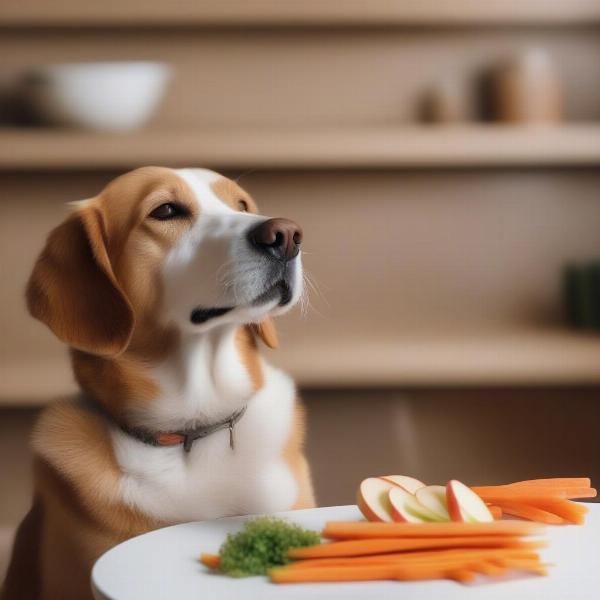 Dog Eating Healthy Treats