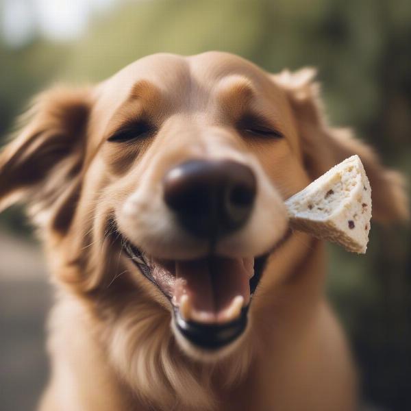 Dog Eating Healthy Treats