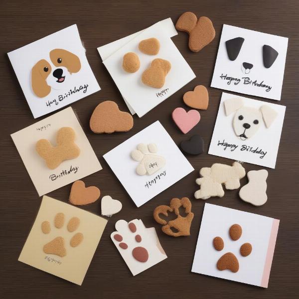 Variety of dog edible birthday cards