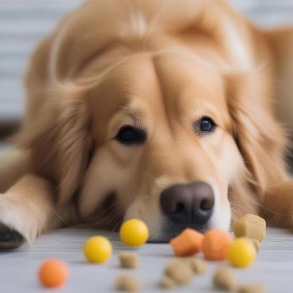 Dog Enjoying Treats from Bento Ball