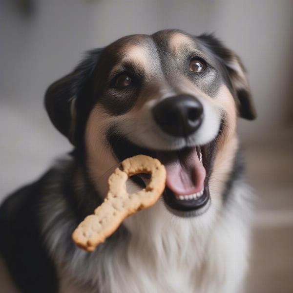 Dog Enjoying Delicatessen Treats