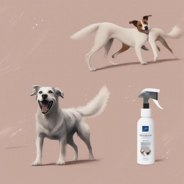 Dog Enjoying Fragrance Spray