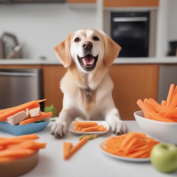 Dog Enjoying Healthy Treats