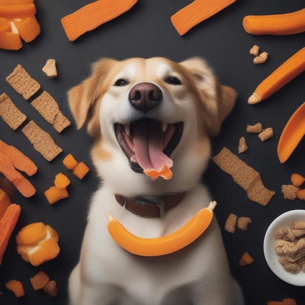 Dog Enjoying Healthy Treats