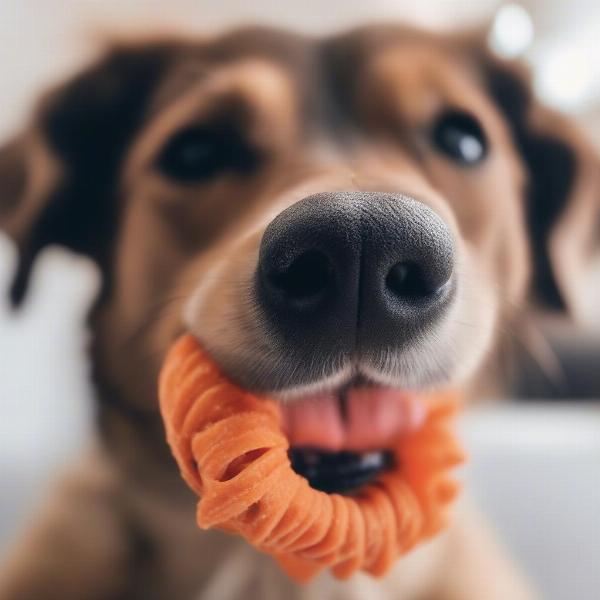 Dog Enjoying Hypoallergenic Chew