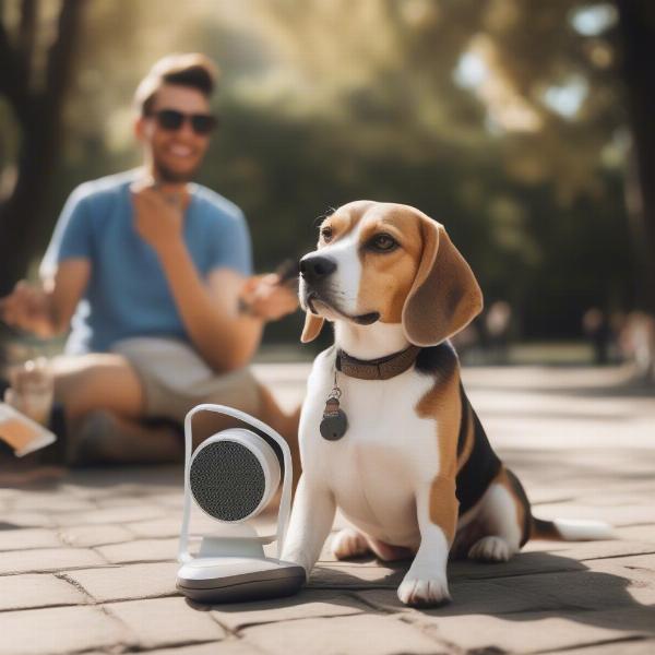 Dog Enjoying Reggae Music in the Park