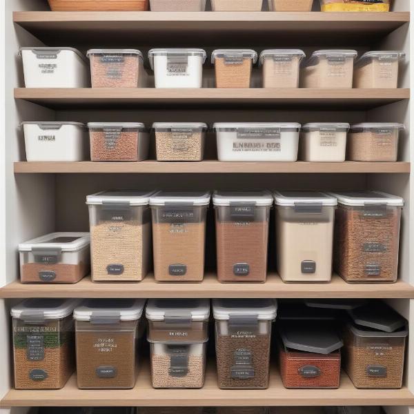 Organized Dog Food Storage in Pantry