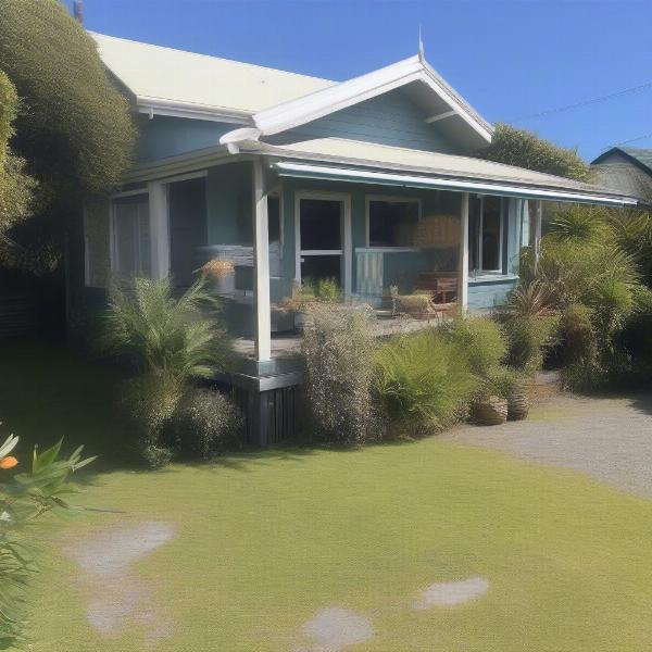 Dog-friendly beach cottage in Hokitika with a fenced yard.