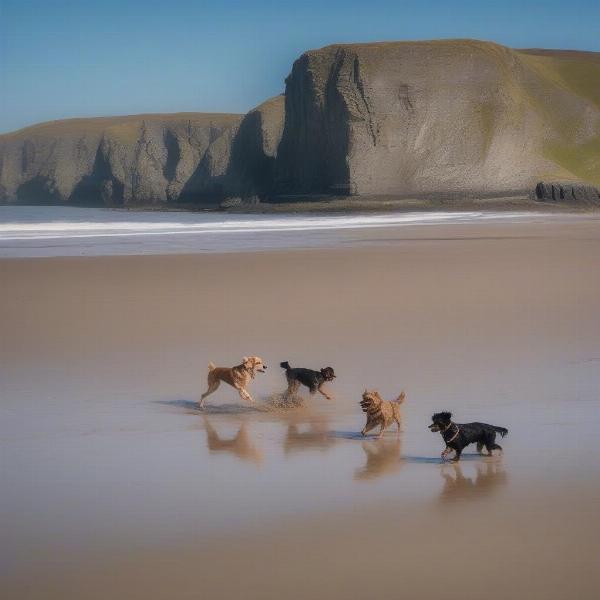 Dog-friendly beach in Wales