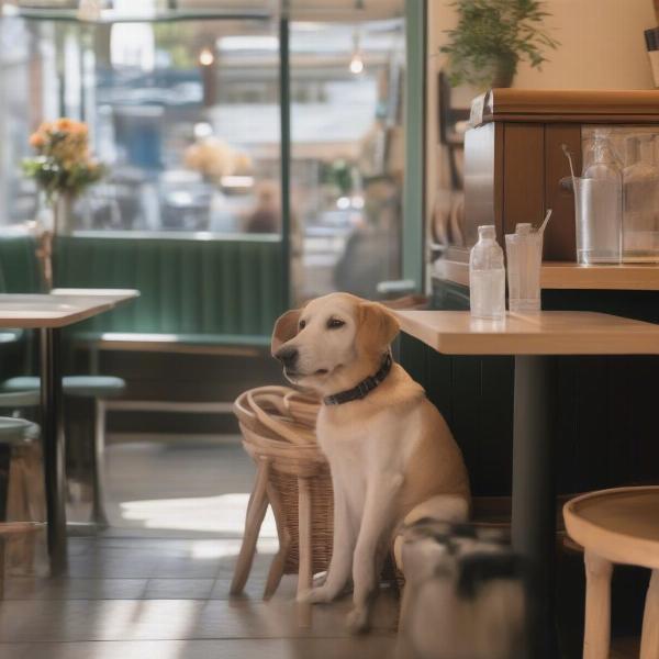 Dog-friendly cafe interior in Stratford-upon-Avon