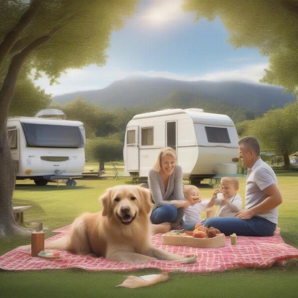 Dog-friendly caravan park in Bright, Victoria