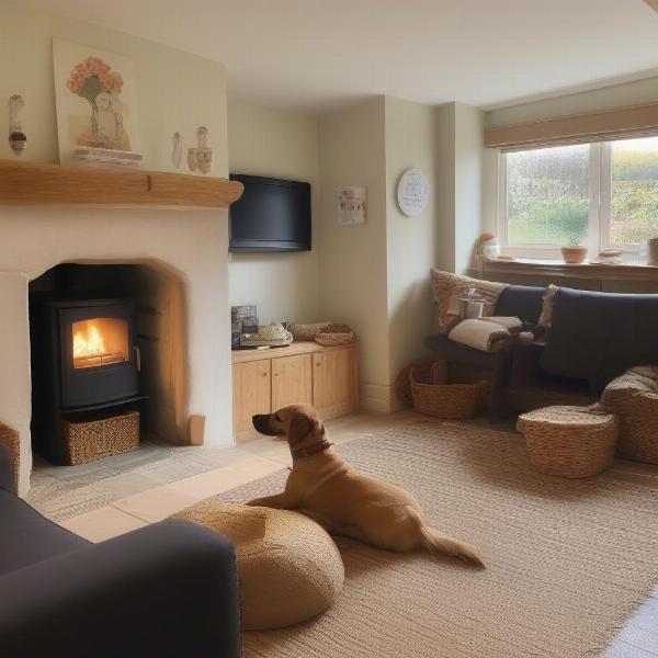 Dog-friendly cottage interior in Fife