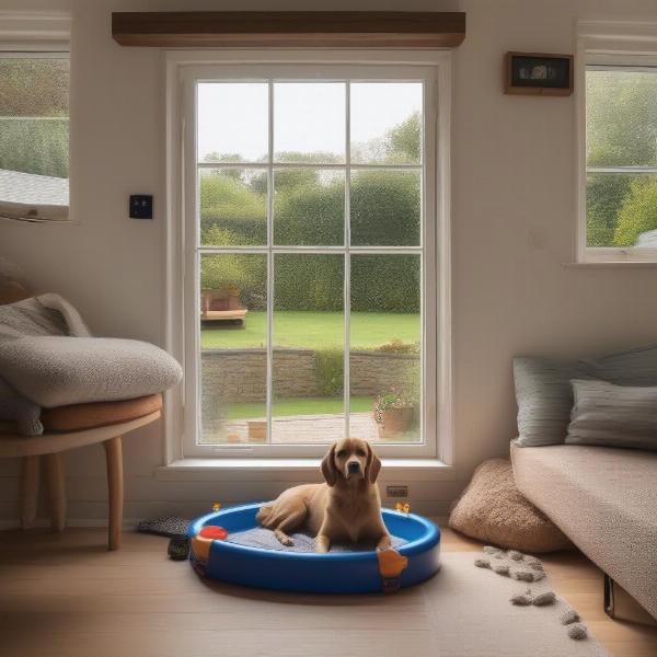 Dog-friendly cottage amenities in Seahouses like dog bowls, beds, and a secure garden.