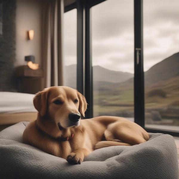 Dog-friendly hotel room in Snowdonia