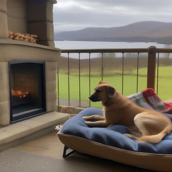 Dog-friendly lodge amenities at Loch Lomond