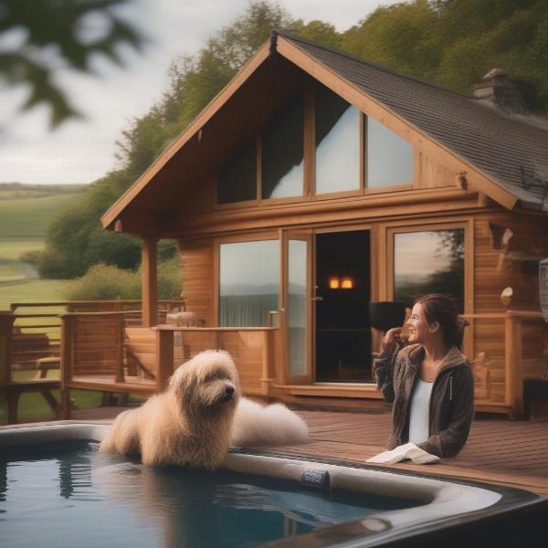 Dog friendly lodge with hot tub in Yorkshire