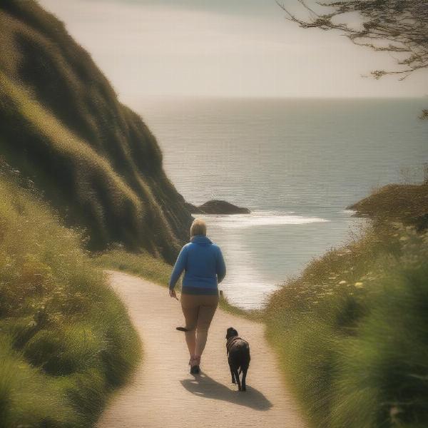 Dog-friendly coastal walk near Looe