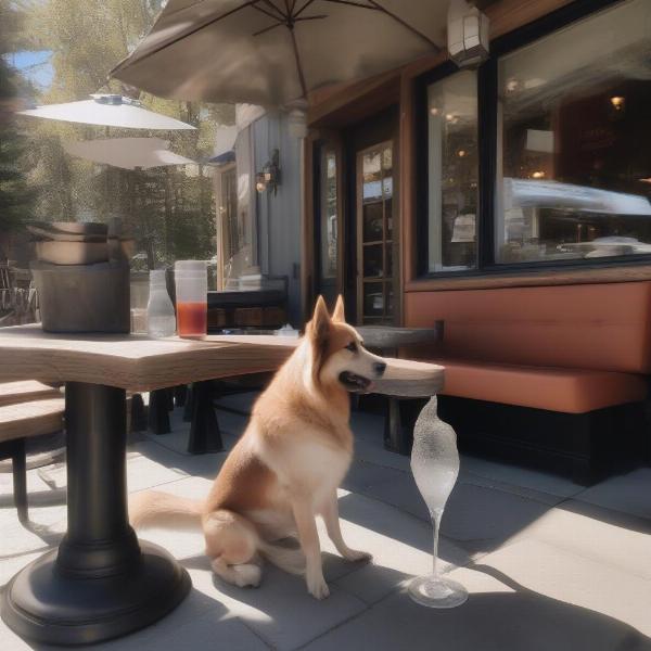 Dog-friendly patio in Mammoth Lakes