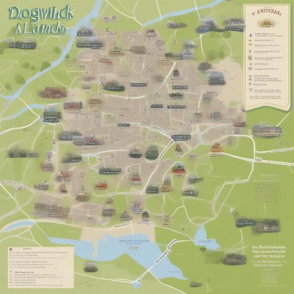 Map showing dog-friendly pubs in Alnwick.