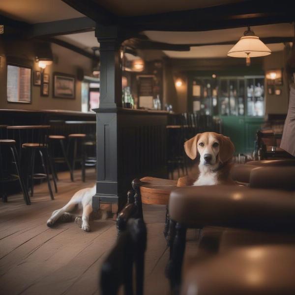 Dog-friendly pub interior in Cheshire