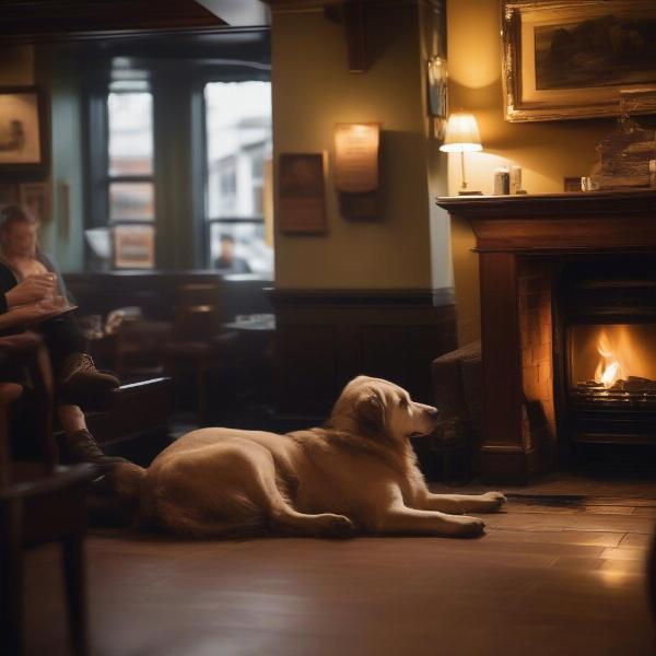 Cozy interior of a dog-friendly pub in Leamington Spa